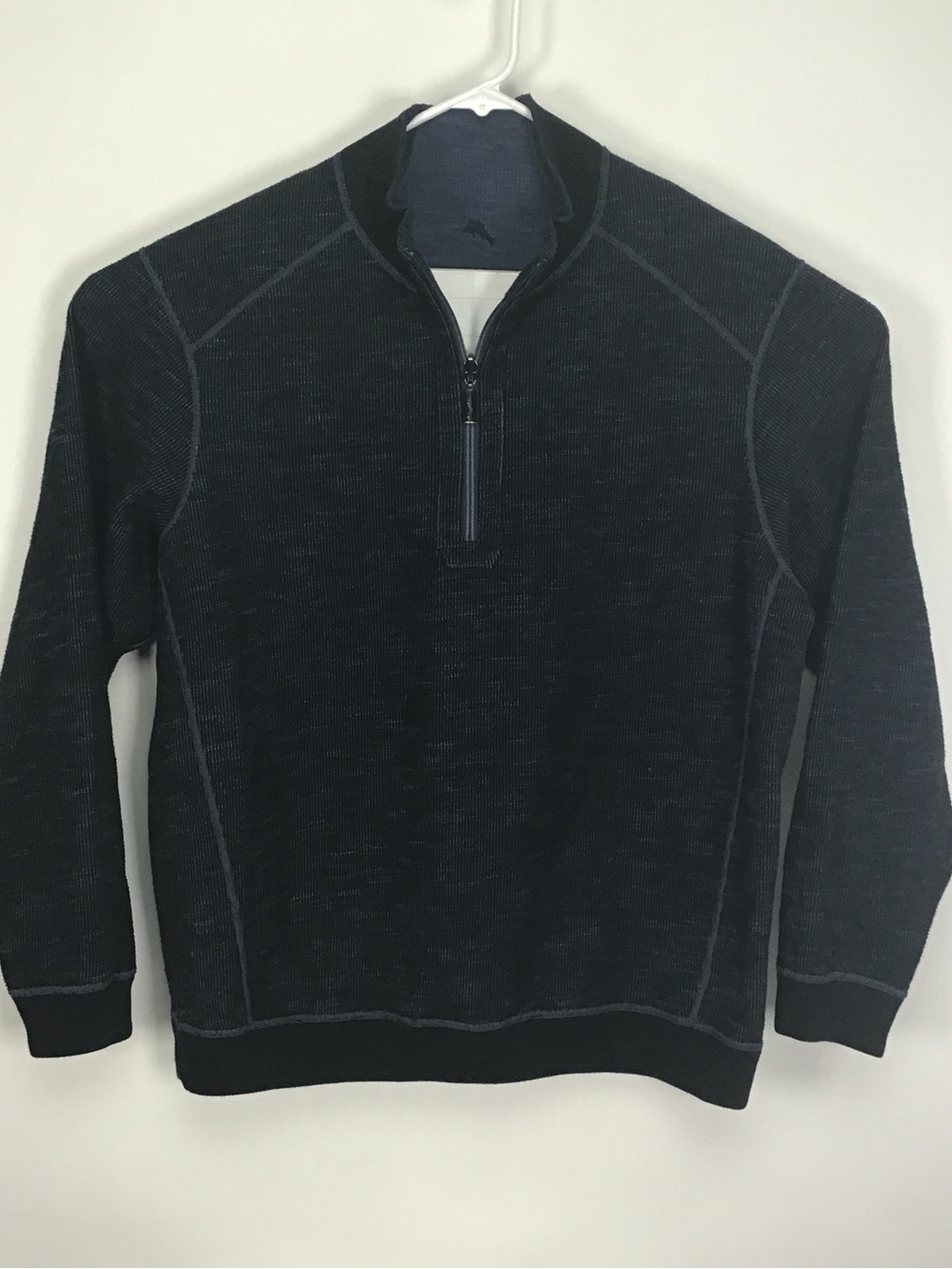 Tommy Bahama men’s reversible long sleeve quarter zip pullover large
